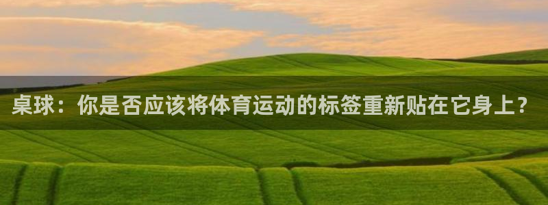 意昂2体育：桌球：你是否应该将体育运动的标签重新贴在它身上？