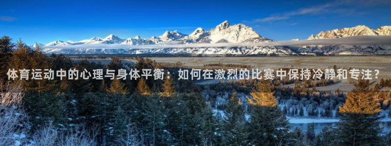 意昂2零能源集团：体育运动中的心理与身体平衡：如何在激烈的比赛中保持冷静和专注？